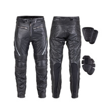 Leather Motorcycle Pants W-TEC Vilglen - Black