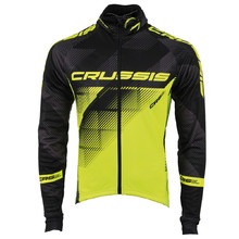 Men’s Cycling Jacket CRUSSIS Black-Fluo Yellow