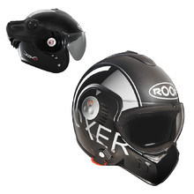 COPY - Motorcycle helmet ROOF Boxer V8 Grafic - Black-Grey