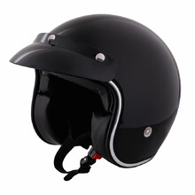Motorcycle Helmet W-TEC YM-629SV with sun visor - Black Glossy