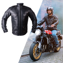 Leather Motorcycle Jacket W-TEC Valebravo - Black