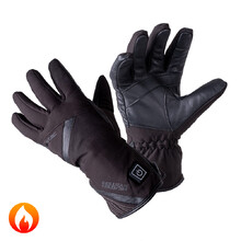 Heated Motorcycle/Cycling Gloves W-TEC HEATnoir - Black