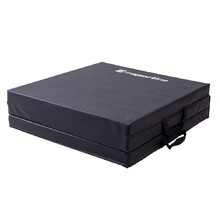 Folding Gymnastics Mat inSPORTline Trifold 180 x 60 x 5 cm - Black