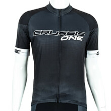 Short-Sleeved Cycling Jersey Crussis ONE - Black/White