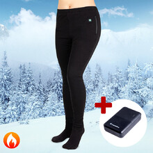 Women’s Heated Pants W-TEC Insupants Lady w/ 10,000 mAh Power Bank - Black