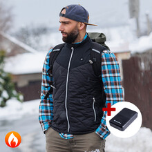 Men’s Heated Vest inSPORTline WARMhim w/ 10,000 mAh Power Bank
