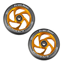 Freestyle Scooter Wheels 110 mm, Black-Gold – 2 Pcs.
