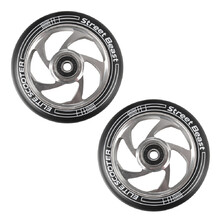 Freestyle Scooter Wheels 110 mm, Black-Silver – 2 Pcs.