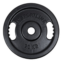 Cast Iron Olympic Weight Plate inSPORTline Castblack OL 20 kg