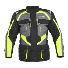 Men’s Motorcycle Jacket W-TEC Burdys Evo - Black-Grey-Green