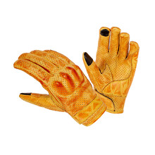 Leather Motorcycle Gloves B-STAR Airstream - Yellow