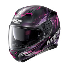 Motorcycle Helmet Nolan N87 Carnival N-Com - Flat Black-Purple