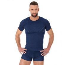 Men’s Short-Sleeved T-Shirt Brubeck Active Wool - Navy Blue