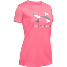 Girls’ T-Shirt Under Armour Tech Graphic Big Logo SS - Eclectic Pink