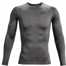 Men’s Compression T-Shirt Under Armour HG Armour Comp LS - Carbon Heather