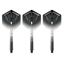 Dart Shafts & Flights Unicorn Gripper 4 Elements Combo - Black Icestorm