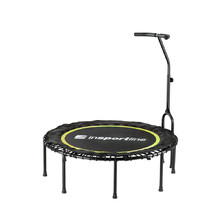 Spring-Free Jumping Fitness Trampoline with Handlebar inSPORTline Cordy 114 cm - Yellow