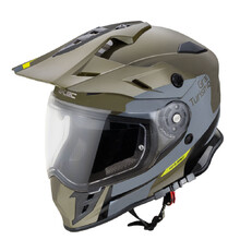 Motorcycle Helmet W-TEC V331 PR Graphic - Khaki-Grey