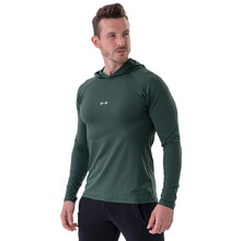 Men’s Long-Sleeve Hooded T-Shirt Nebbia 330 - Dark Green