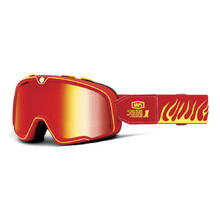Enduro Goggles 100% Barstow Death Spray, červené plexi