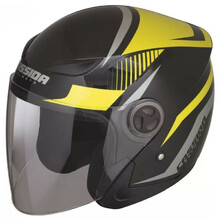 Motorcycle Helmet Cassida Reflex - Black-Yellow