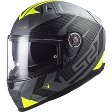 Motorcycle Helmet LS2 FF811 Vector II Splitter Matte Titan H-V Yellow