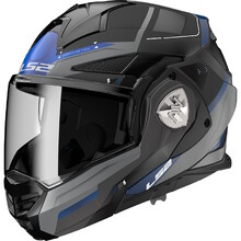 Flip-Up Motorcycle Helmet LS2 FF901 Advant X Spectrum Black Titanium Blue P/J