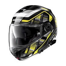 Motorcycle Helmet Nolan N100-5 Plus Starboard N-Com P/J - Glossy Black-Yellow