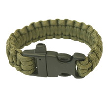 Bracelet Highlander Paracord – Parachute Buckle, Whistle - Olive Green