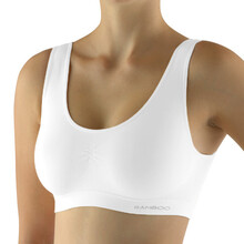 Bra with Wide Shoulder Straps EcoBamboo - White