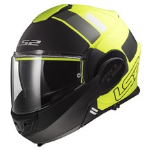 Flip-Up Motorcycle Helmet LS2 FF399 Valiant Lumen / H-V Yellow - Prox Matt H-V Yellow Black