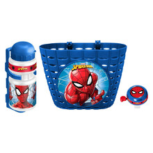 Bicycle Set Spiderman (Basket, Water Bottle, Bell)