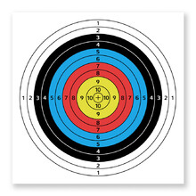 Paper Archery Target inSPORTline Dabbak 60 x 60 cm – 10 Pcs.