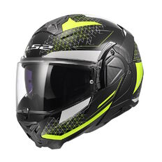 Flip-Up Motorcycle Helmet LS2 FF910 Advant II Astral H-V Yellow P/J