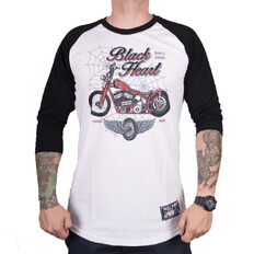 Long-Sleeved T-Shirt BLACK HEART Red Baron Chopper