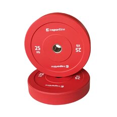 Rubber Weight Plate inSPORTline Bumper Plate Go 25 kg 50 mm