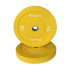 Rubber Weight Plate inSPORTline Bumper Plate Go 15 kg 50 mm
