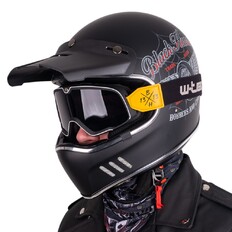 Motorcycle Helmet W-TEC Black Heart Retron w/ Dalhart Goggles
