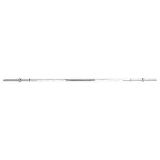 Straight Weightlifting Barbell inSPORTline Welenorty 220 cm / 30 mm with Threaded Ends and Collars