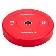 Rubber Weight Plate inSPORTline Bumper Plate Go 25 kg 50 mm