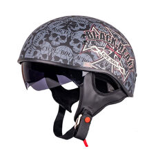 Motorcycle Helmet W-TEC Black Heart V535 Cross Skull