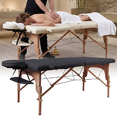 2-Section Wooden Massage Table inSPORTline Orashi (186 × 60 × 62.5–85.5 cm)