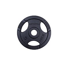 Cast Iron Olympic Weight Plate inSPORTline Hamerton Black 10 kg, 50 mm