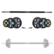 Barbell + Weight Plate Set inSPORTline Pumpstar 2 – 20kg - 2nd quality