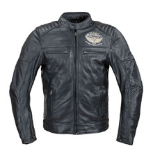 Men’s Leather Motorcycle Jacket W-TEC Black Heart Wings