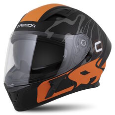 Motorcycle Helmet Cassida Orbit Multivers Matte Black/Orange/Gray/White