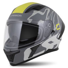Motorcycle Helmet Cassida Orbit Multivers Matte Gray/Light Gray/Fluo Yellow/Black