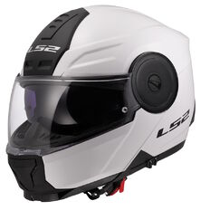 Flip-Up Motorcycle Helmet LS2 FF902 Scope II Solid Glossy White