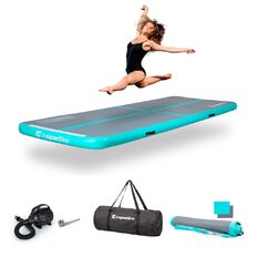 Inflatable Exercise Mat inSPORTline Airstunt 500 x 100 x 10 cm Gray w/ Electric Pump