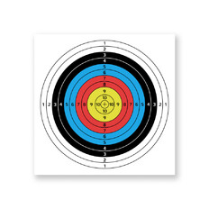 Paper Archery Target inSPORTline Darber 40 x 40 cm – 10 Pcs.